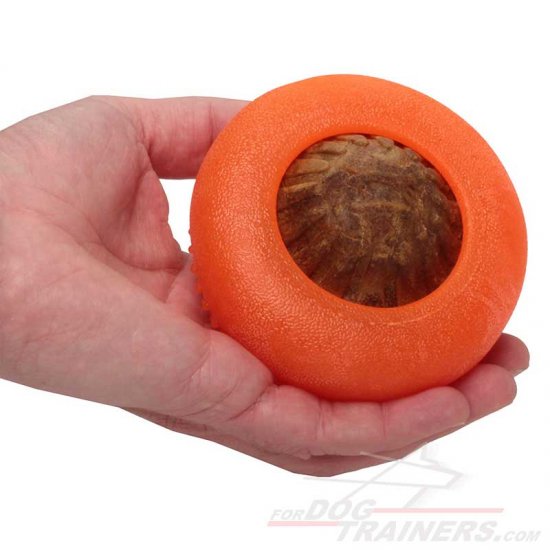 'Orange Dream' Special Rubber Treat Dispensing Dog Toy - Large - Click Image to Close