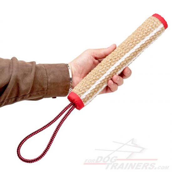 Hard "Battle training" Rolled Jute Dog Bite Tug - Click Image to Close