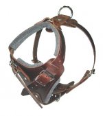 Agitation Leather Dog Harness Padded