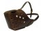 Leather Dog Training Basket Muzzle with Padded Nose