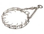 Large Dog Prong Collar with Swivel and Small Quick Release Snap Hook - 3.0mm (1/9 inch)