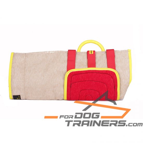 Durable Jute Cover with French Linen Patch for Bite Training Sleeves - Click Image to Close