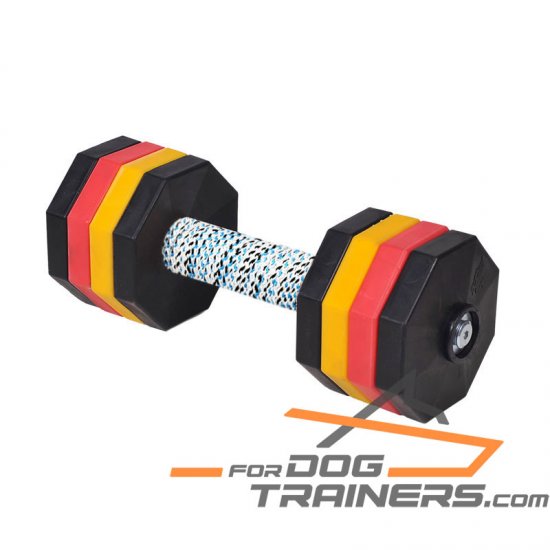 'Power Lifter' Wood and Plastic Dog Training Dumbbell 2000 g (2 kg) - SchH 3 - Click Image to Close