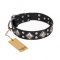 'Smart Geometry' FDT Artisan Studded Leather Dog Collar