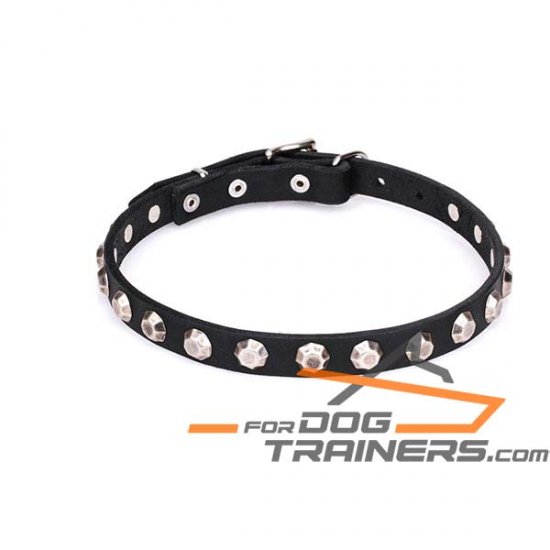 'Pyramid Harmony' Studded Leather Canine Collar