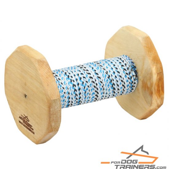 'Firm Grip' Schutzhund Training Dumbbell with French Linen Cover 400g - Click Image to Close