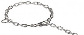 Exceptional Quality Fur Saver 1/9 inch (3 mm) - Herm Sprenger Chrome-plated Collar with Snap Hook