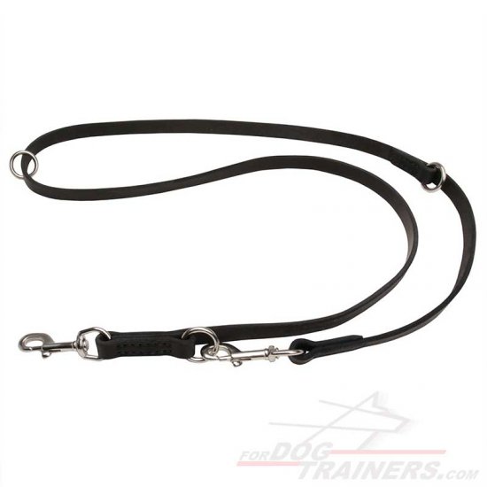 Leather Dog Leash Mult functional with Stainless Steel Snap Hook - Click Image to Close