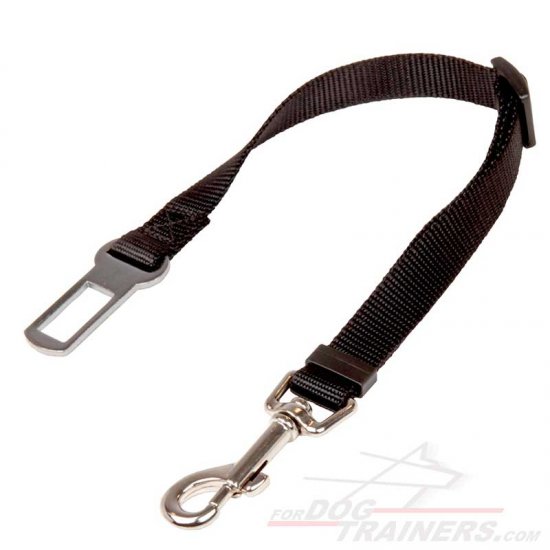 'Conscious Passenger' Nylon Dog Car Safety Seat Belt - Dog Leash for Car - Click Image to Close