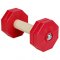 'Body Builder' Wooden Dog Training Dumbbell with Red Plastic Weight Plates 1000 g