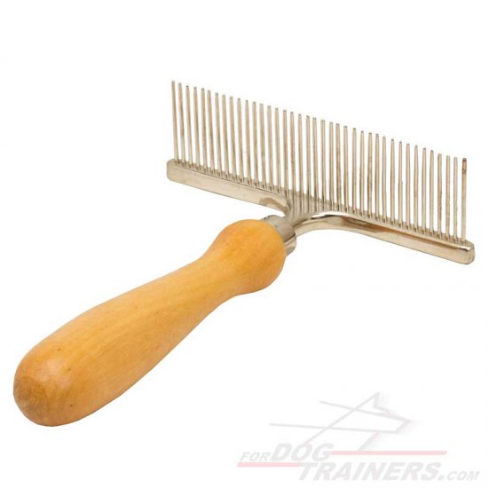 "Personal Stylist" Metal Brush Equipped with Wooden Handle - Click Image to Close