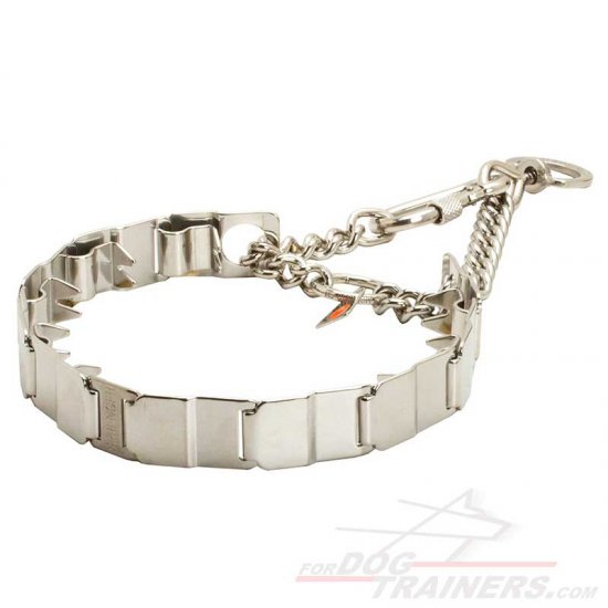 New Stainless Steel Neck Tech Dog Pinch Collar - 48 cm (19 inch) long