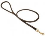 Handcrafted Rolled Leather Dog Leash for Walking and Tracking