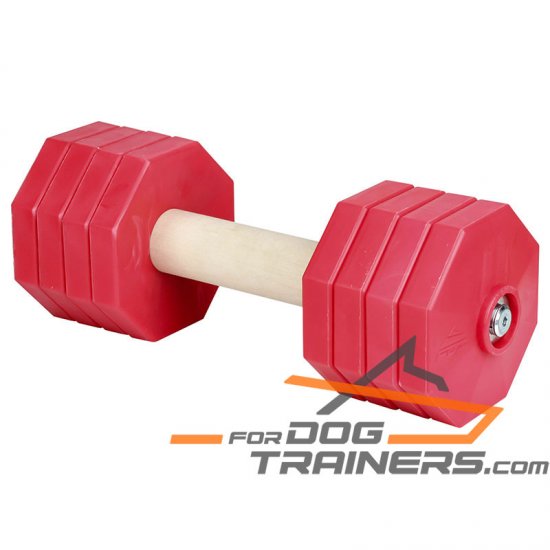 'Fast Grip' Reliable Wooden Dog Dumbbell for Schutzhund Training III 2000 g