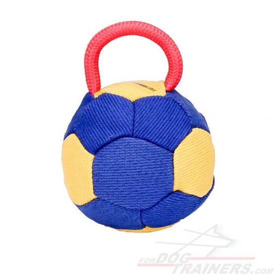 "Easy grab" French Linen Dog Bite Toy with a Handle - Click Image to Close