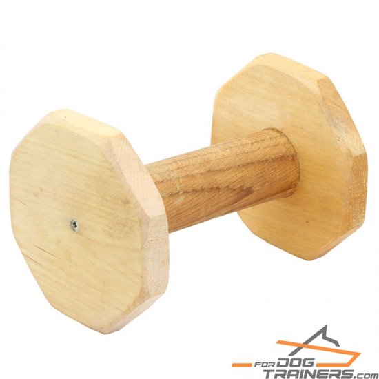 'Perfect Trainer' Wooden Dog Dumbbell for Schutzhund Training - 400 g