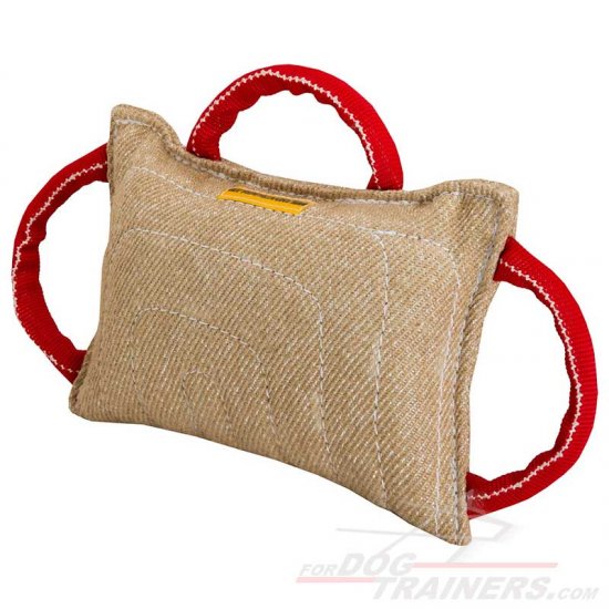 Dog Bite Pad Made of Jute with 3 Handles - Click Image to Close