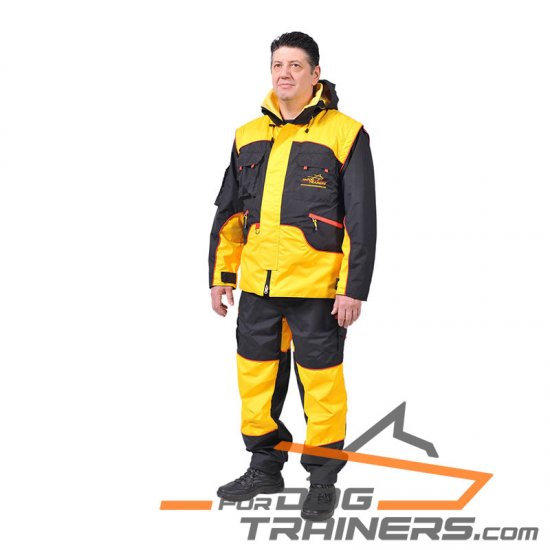 'Aqua, Wind and Mud Shield' Dog Training Suit of Membrane Fabric - Click Image to Close