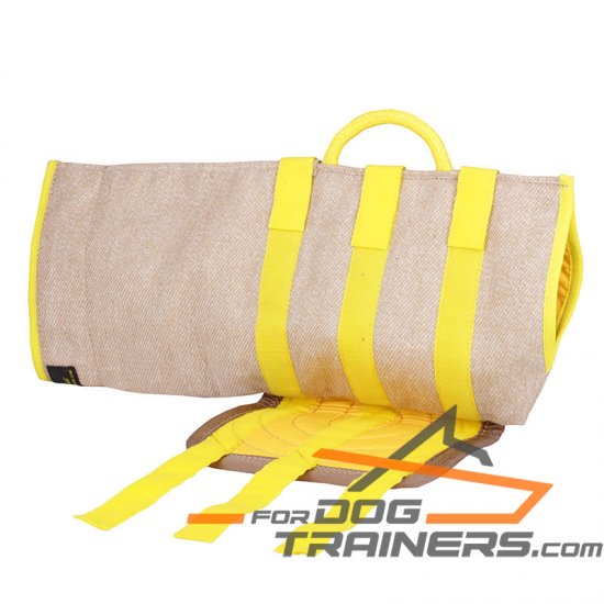 Dog Bite Sleeve Protection Jute Cover with Patch - Click Image to Close