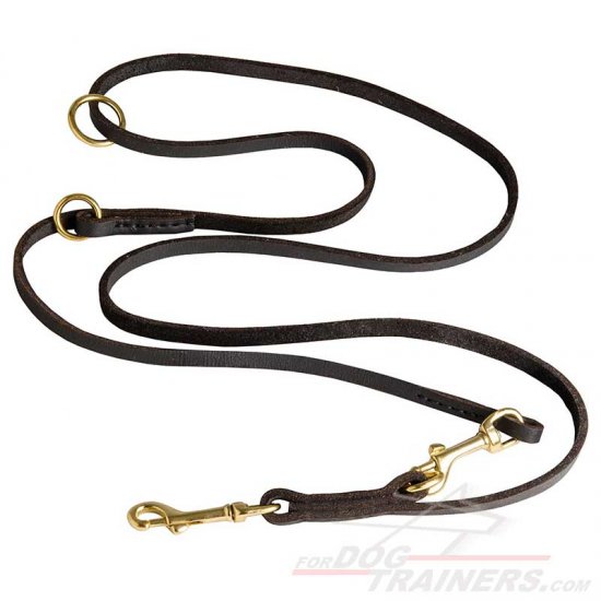 Soft English Leather Dog Leash - Multifunctional and Very Easy in Use