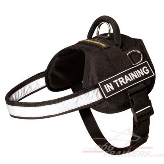 Nylon Dog Harness with Reflective Strap for Training, Walking, Police Service, SAR and More