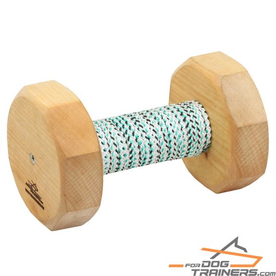 'Dentist's Pride' Schutzhund Dog Training Dumbbell with French Linen Cover - 650 g