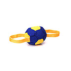 Soccer Ball Design French Linen Dog Bite Tug with Two Handles