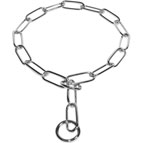 HS Fur Saver Collar of Smooth Chrome-plated Links - Recommended by VDH member of F.C.I. ( Made in Germany )