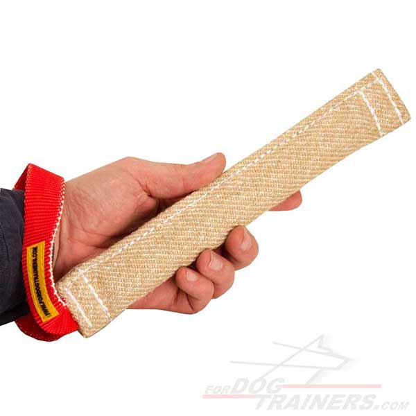 Training Jute Pocket Bite Tug Dog Toy with Handle