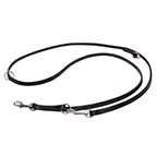 Multifunctional Leather Dog Leash with Stainless Steel Hardware - Click Image to Close