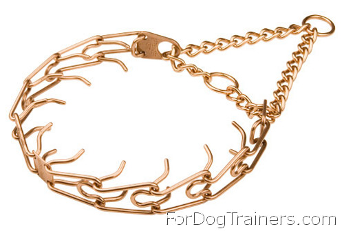 Dog Training Pinch Collar of Non-allergenic Curogan - 3.99 mm (1/6 inch) - Click Image to Close