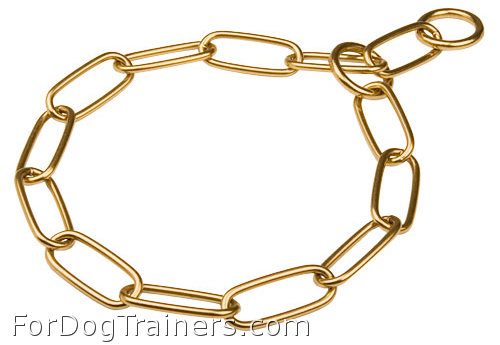 Herm Sprenger Brass Fur Saver Collar for Dog Trainig - 1/6 inch (4.0 mm) - Click Image to Close