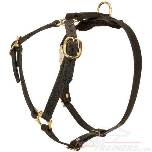 Lightweight Leather Dog Tracking Harness - Click Image to Close