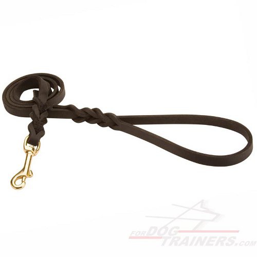 Handcrafted Leather Dog Leash for Walking and Tracking -13mm - Click Image to Close