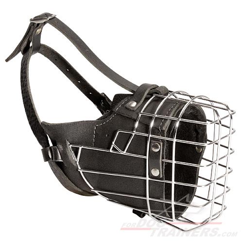 NEW Fully Padded Hard Dog Wire Cage Muzzle for Working Dogs - Click Image to Close