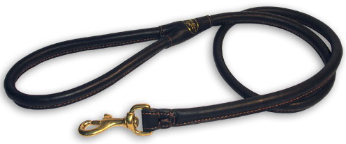 Round Leather Dog Leash for Walking and Tracking - Click Image to Close