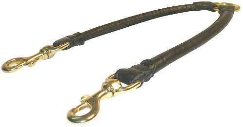 Round Leather Coupler for Walking 2 Dogs - Click Image to Close