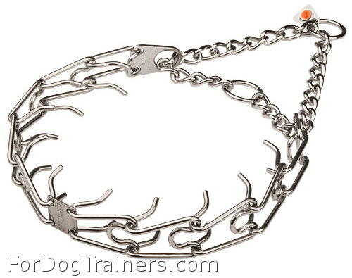 Stainless Steel Dog Pinch Collar - Herm Sprenger Prong Collar - 1/6 inch (3.99mm) link diameter - Click Image to Close