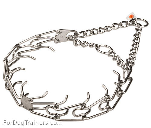 Stainless Steel Dog Prong Collar - 3.99mm (1/6 inch) link diameter (Made in Germany) - Click Image to Close