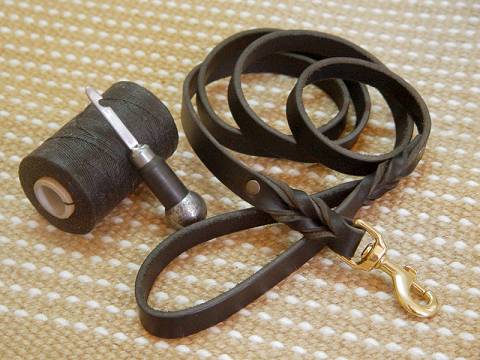 Handcrafted Leather Dog Leash for Walking and Tracking - 20mm - Click Image to Close