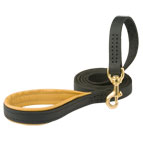 Super Comfortable Leather Dog Leash with Padded Handle