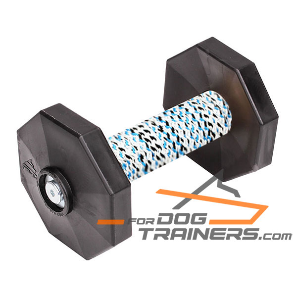 Dog Training Dumbbell with Black Weight Plates